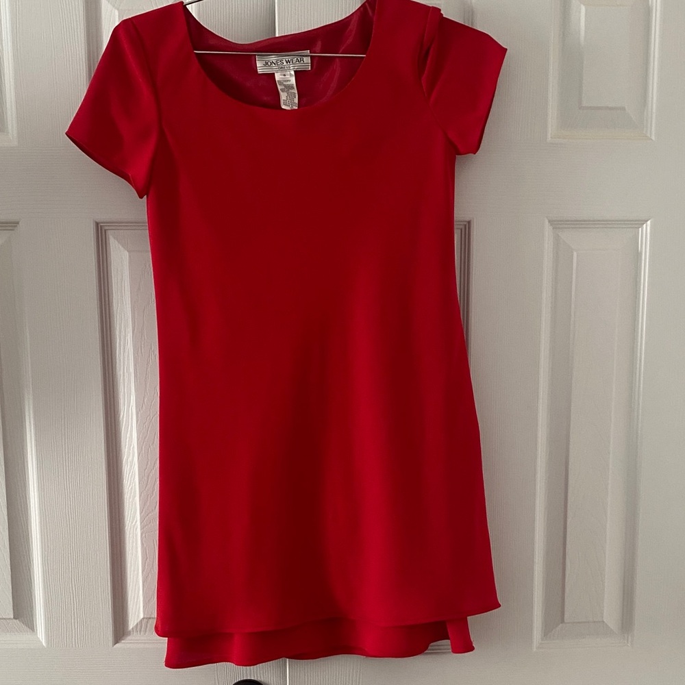 Jones Wear Vibrant Red Dress